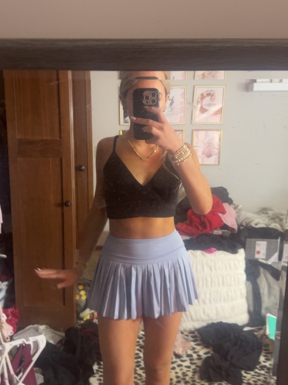blue gold hinge skirt - Picture 3 of 4